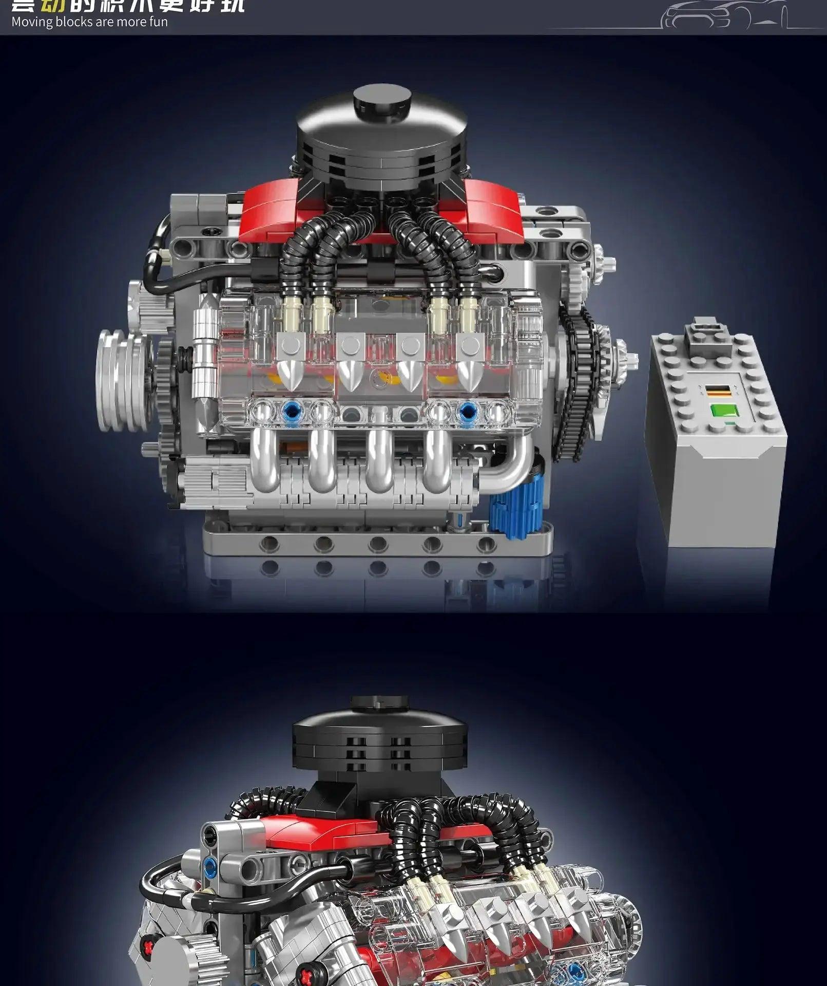  Motorized V8 Engine Building Blocks Set For LEGO Kids -  ToylandEU™