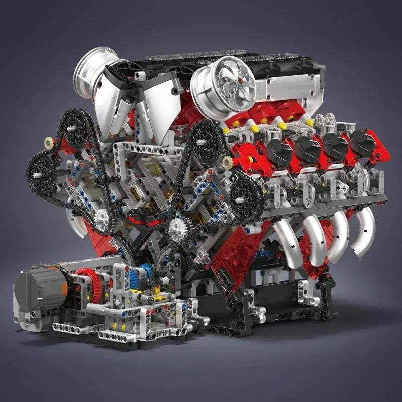 Mould King 10130 F488 Supercar V8 Engine Building Block Set - ToylandEU