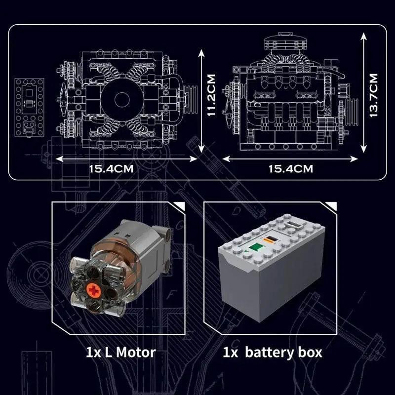  Mould King 10171 Car Building Block V8 Engine Gift Set -  ToylandEU™