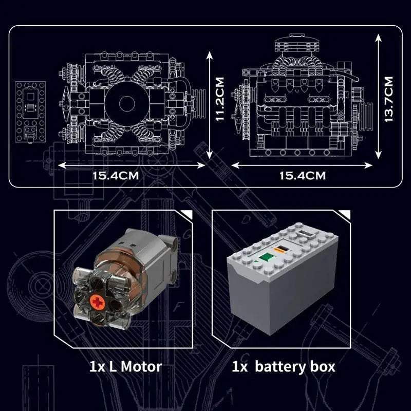  Mould King 10171 Car Building Block V8 Engine Gift Set -  ToylandEU™