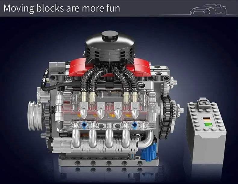  Mould King 10171 Car Building Block V8 Engine Gift Set -  ToylandEU™