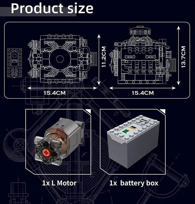  Mould King 10171 Car Building Block V8 Engine Gift Set -  ToylandEU™