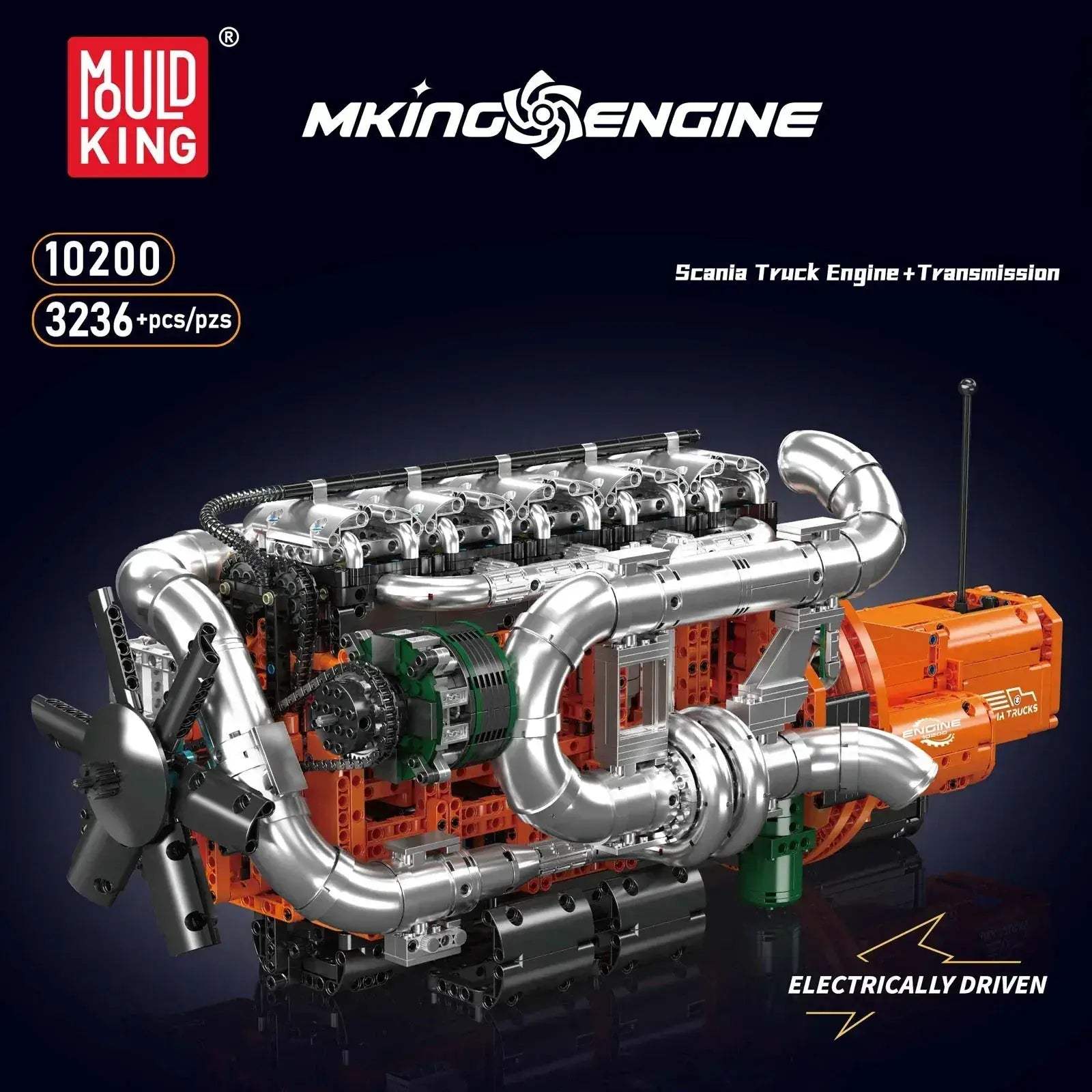 Mould King 10200 Technic Engine Building Block Set Educational Challenge - ToylandEU