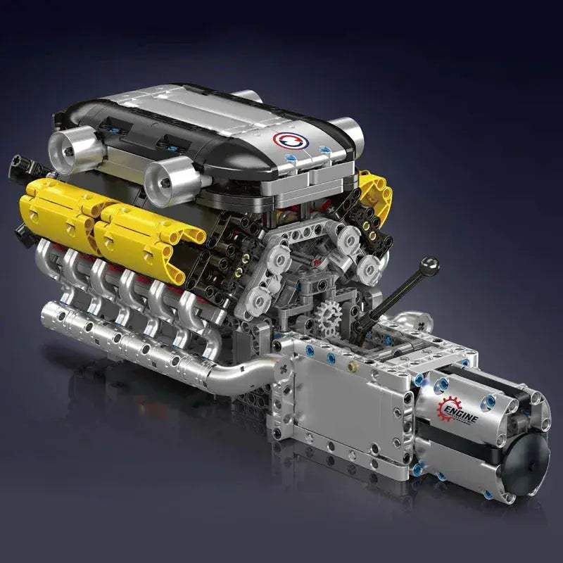 Mould King 10202 Motorized V12 Engine Car Building Set - ToylandEU