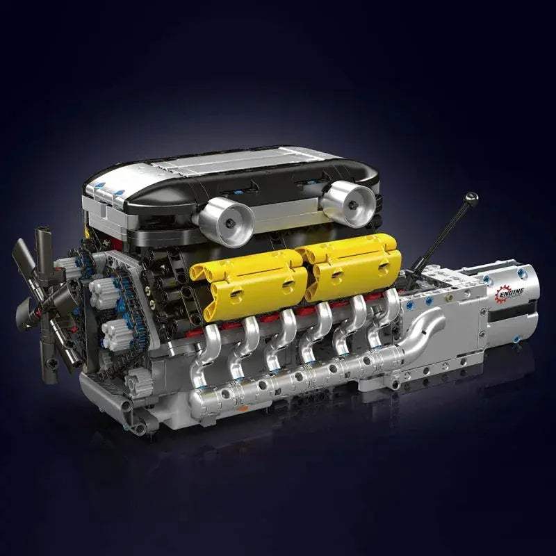 Mould King 10202 Motorized V12 Engine Car Building Set - ToylandEU