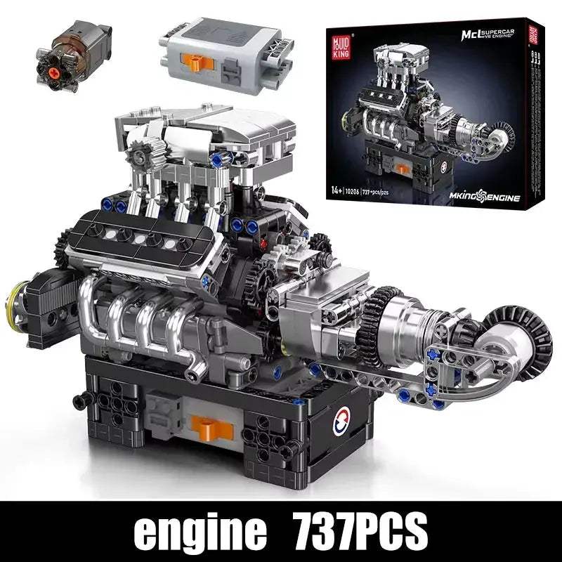 Mould King 10206 Remote Control Car Building Blocks V8 Engine - ToylandEU