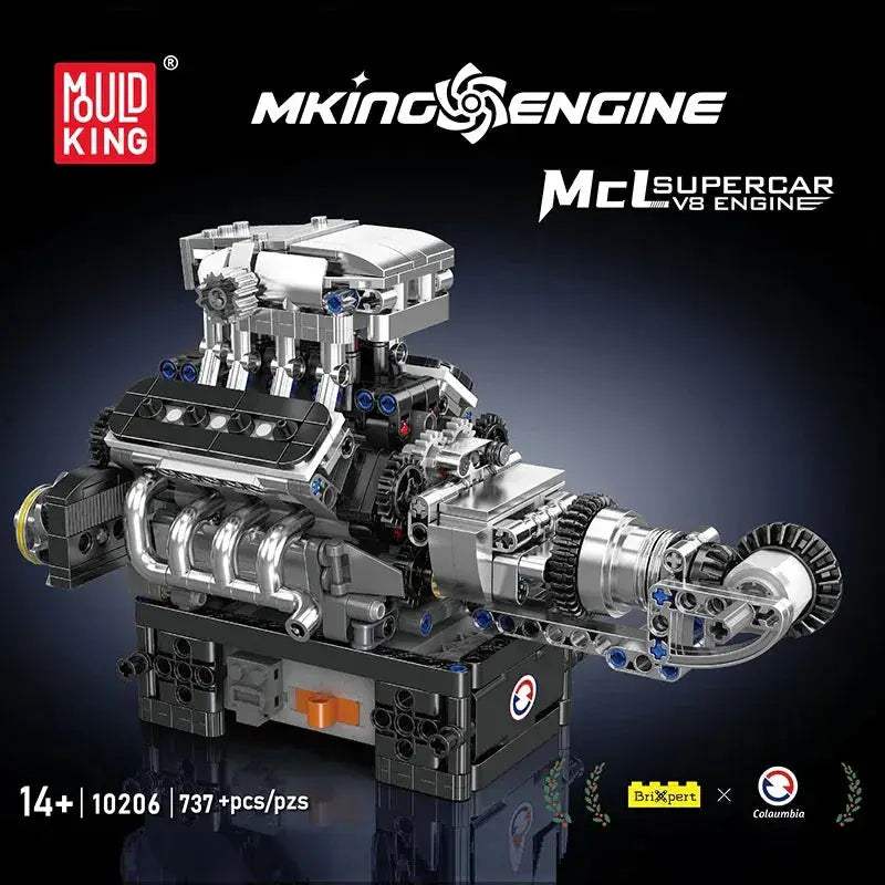 Mould King 10206 Remote Control Car Building Blocks V8 Engine - ToylandEU