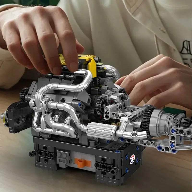 Mould King 10207 Highly Detailed V12 Engine Building Blocks Kit - ToylandEU