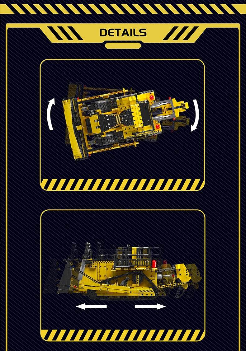 Mould King 15084 Technical Car Toys RC D11 Bulldozer Set - ToylandEU