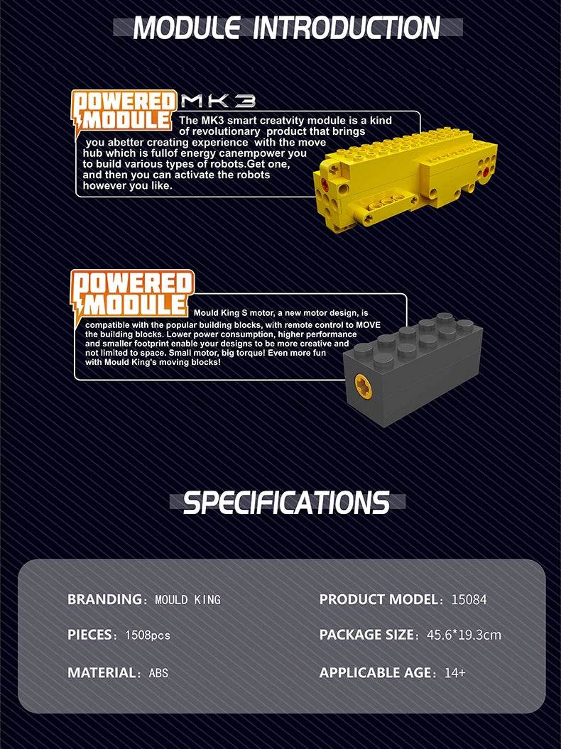 Mould King 15084 Technical Car Toys RC D11 Bulldozer Set - ToylandEU