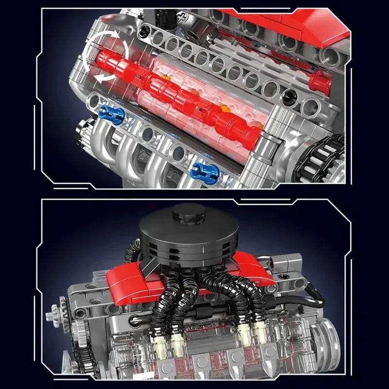 Mould King Motorized Car Building Block Set With V8 Engine - ToylandEU