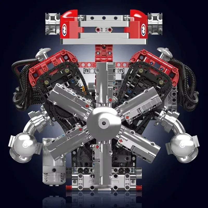 Mould King Motorized V12 Engine Building Blocks Set - ToylandEU