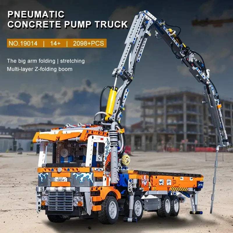 Mould King Pneumatic Concrete Pump Truck Building Set for Kids - ToylandEU