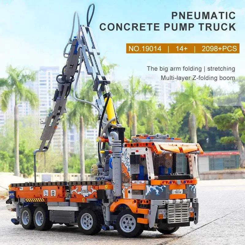 Mould King Pneumatic Concrete Pump Truck Building Set for Kids - ToylandEU