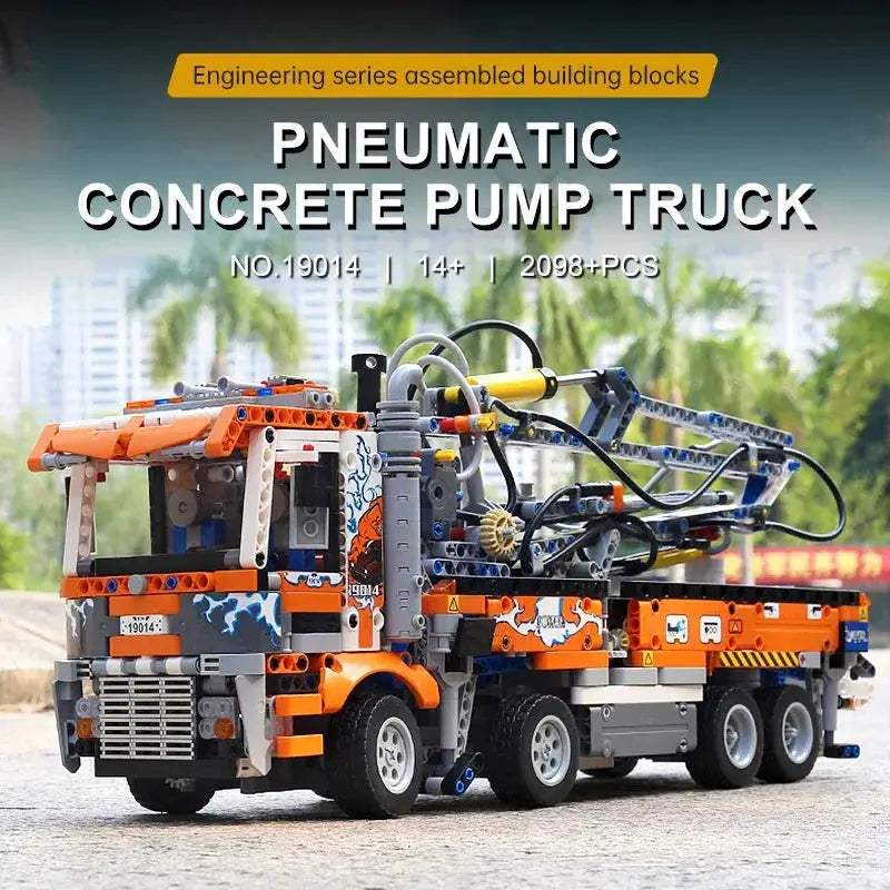 Mould King Pneumatic Concrete Pump Truck Building Set for Kids - ToylandEU