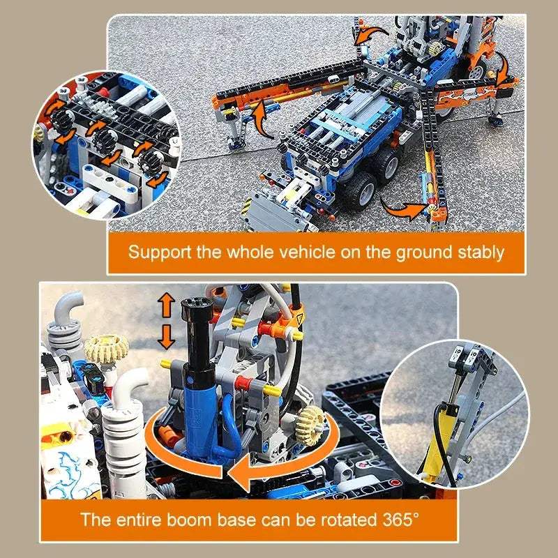 Mould King Pneumatic Concrete Pump Truck Building Set for Kids - ToylandEU