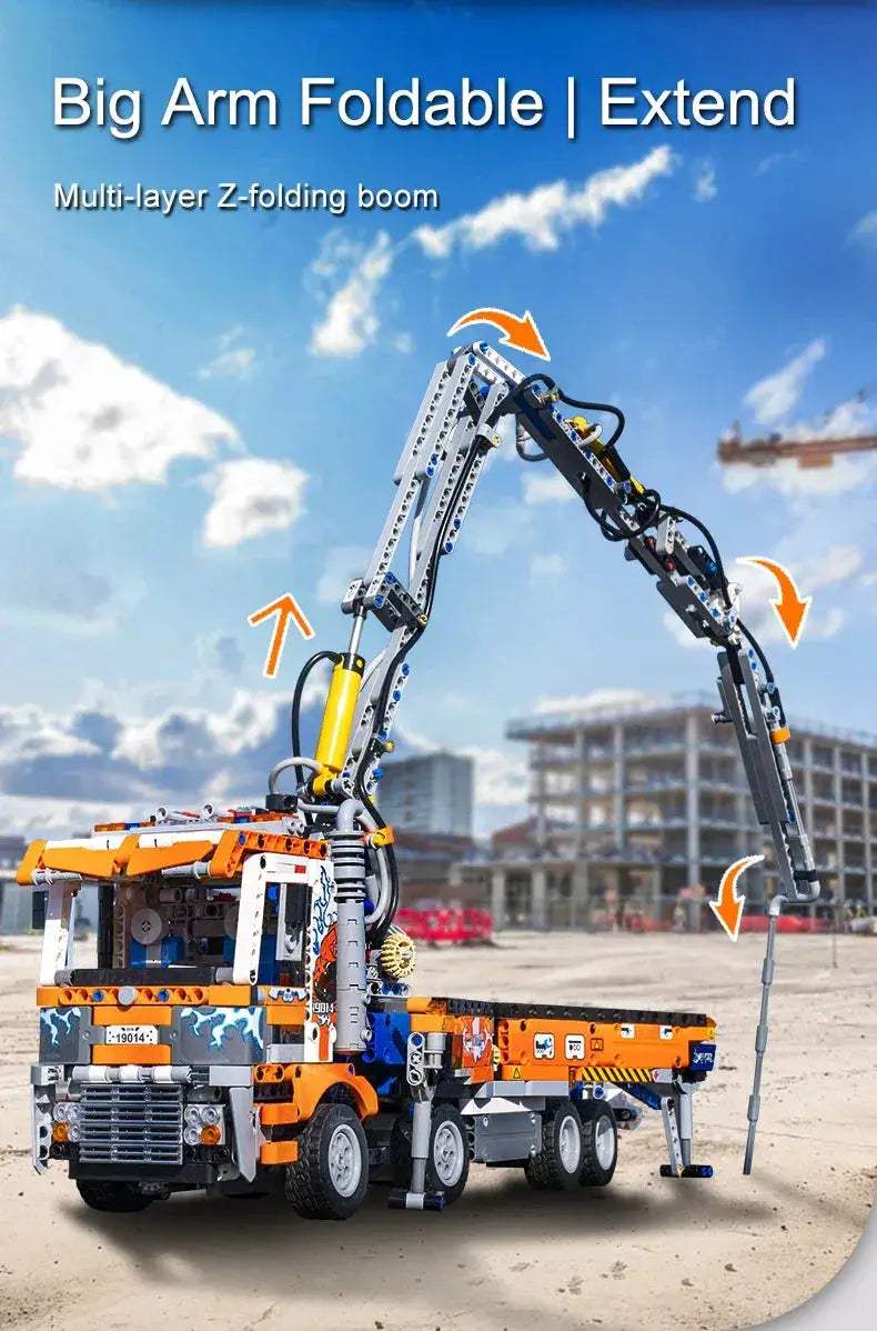 Mould King Pneumatic Concrete Pump Truck Building Set for Kids - ToylandEU