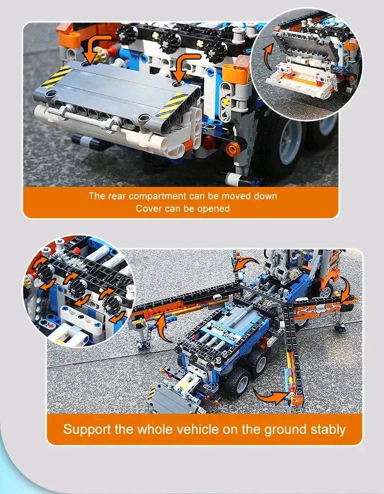 Mould King Pneumatic Concrete Pump Truck Building Set for Kids - ToylandEU