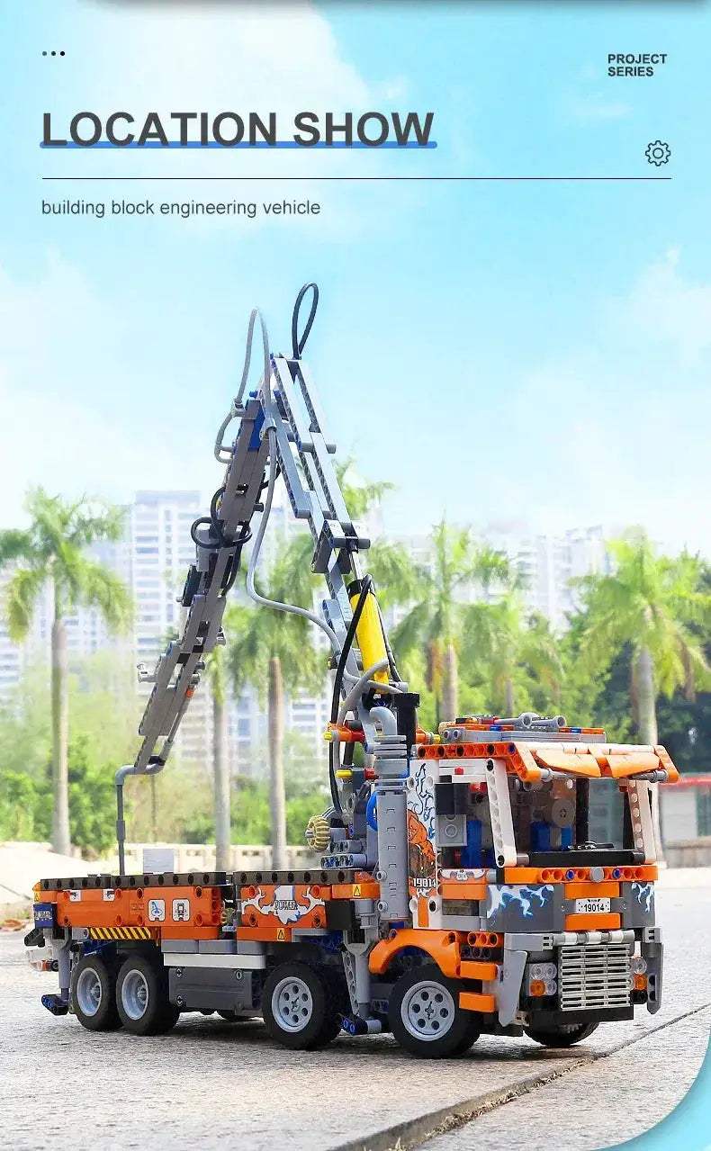 Mould King Pneumatic Concrete Pump Truck Building Set for Kids - ToylandEU