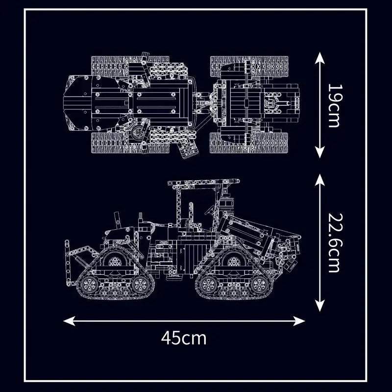 Mould King Pneumatic Crawler Tractor Educational Building Blocks Set - ToylandEU