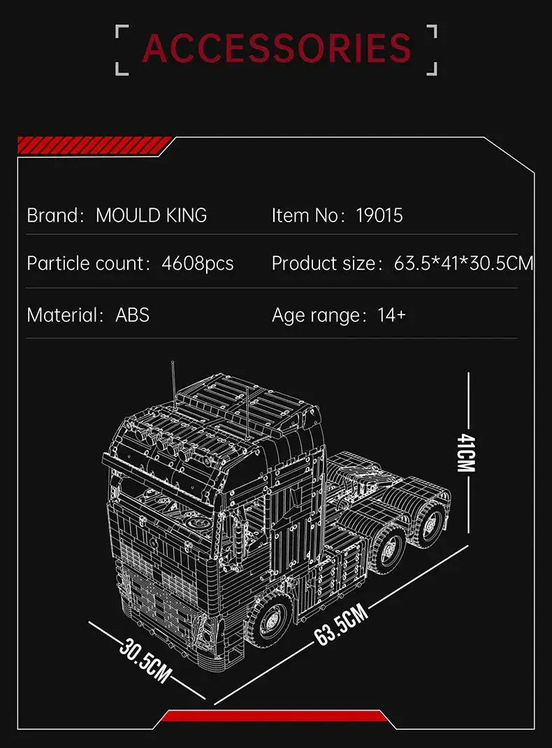 Mould King RC Tractor Building Block Kit Remote Controlled - ToylandEU