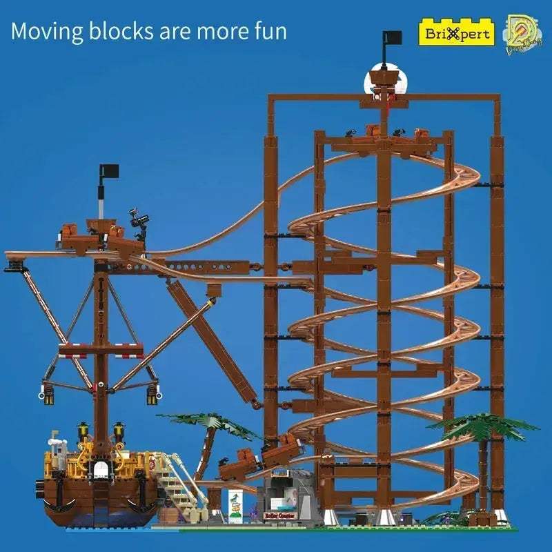 Mould King Roller Coaster Building Block Set Motorized - ToylandEU