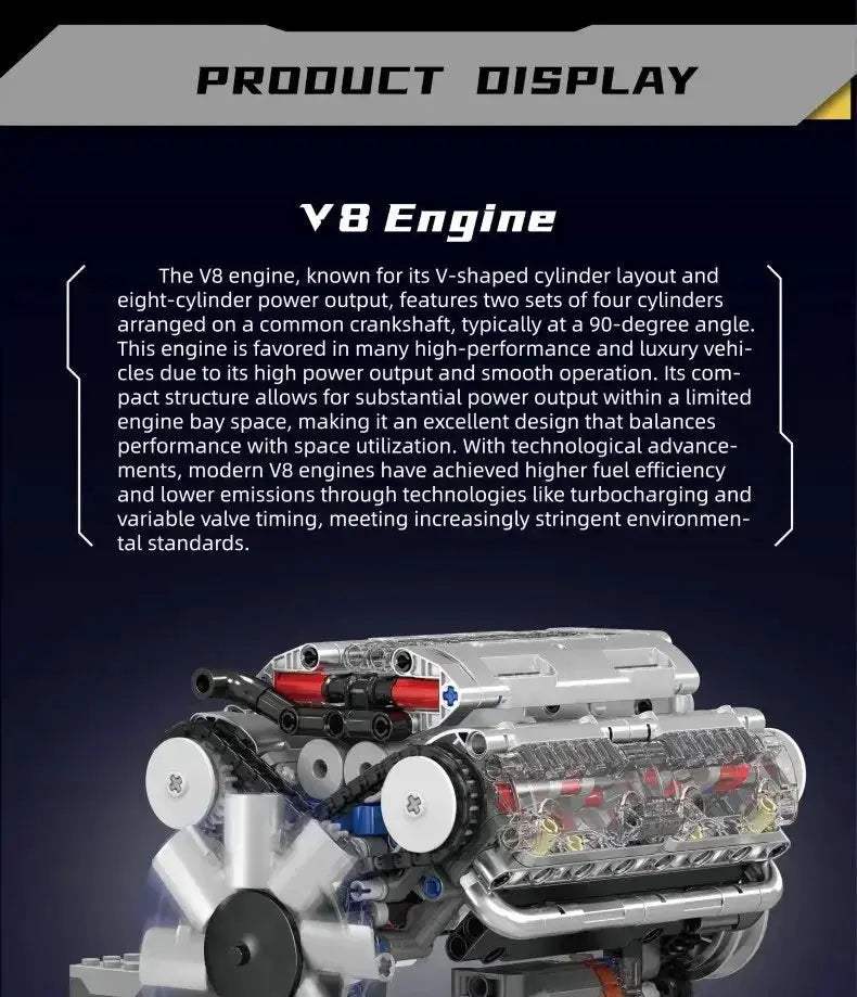  Mould King V8 Engine Building Blocks Lego Compatible Pro Kit -  ToylandEU™