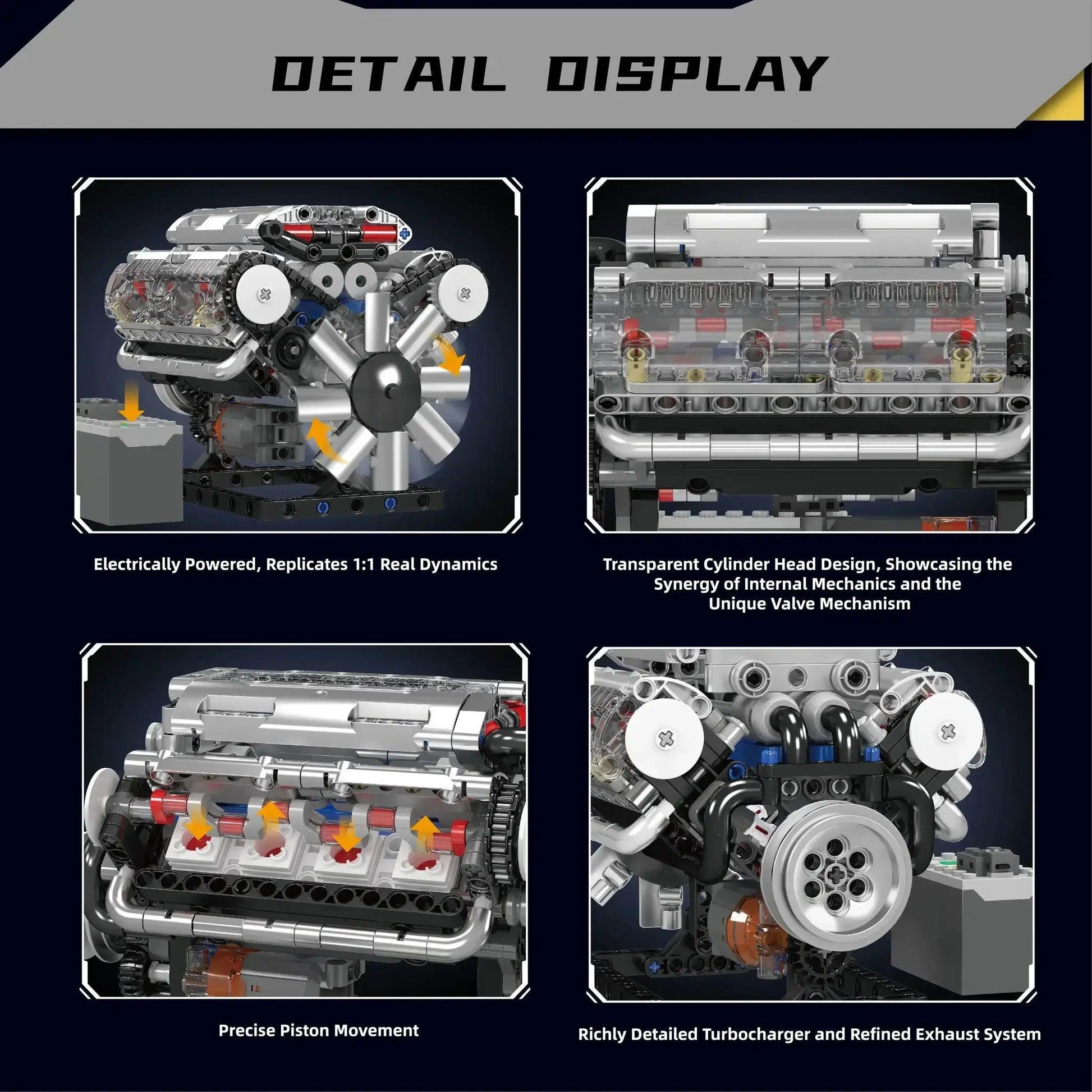  Mould King V8 Engine Building Kit Educational Gift -  ToylandEU™