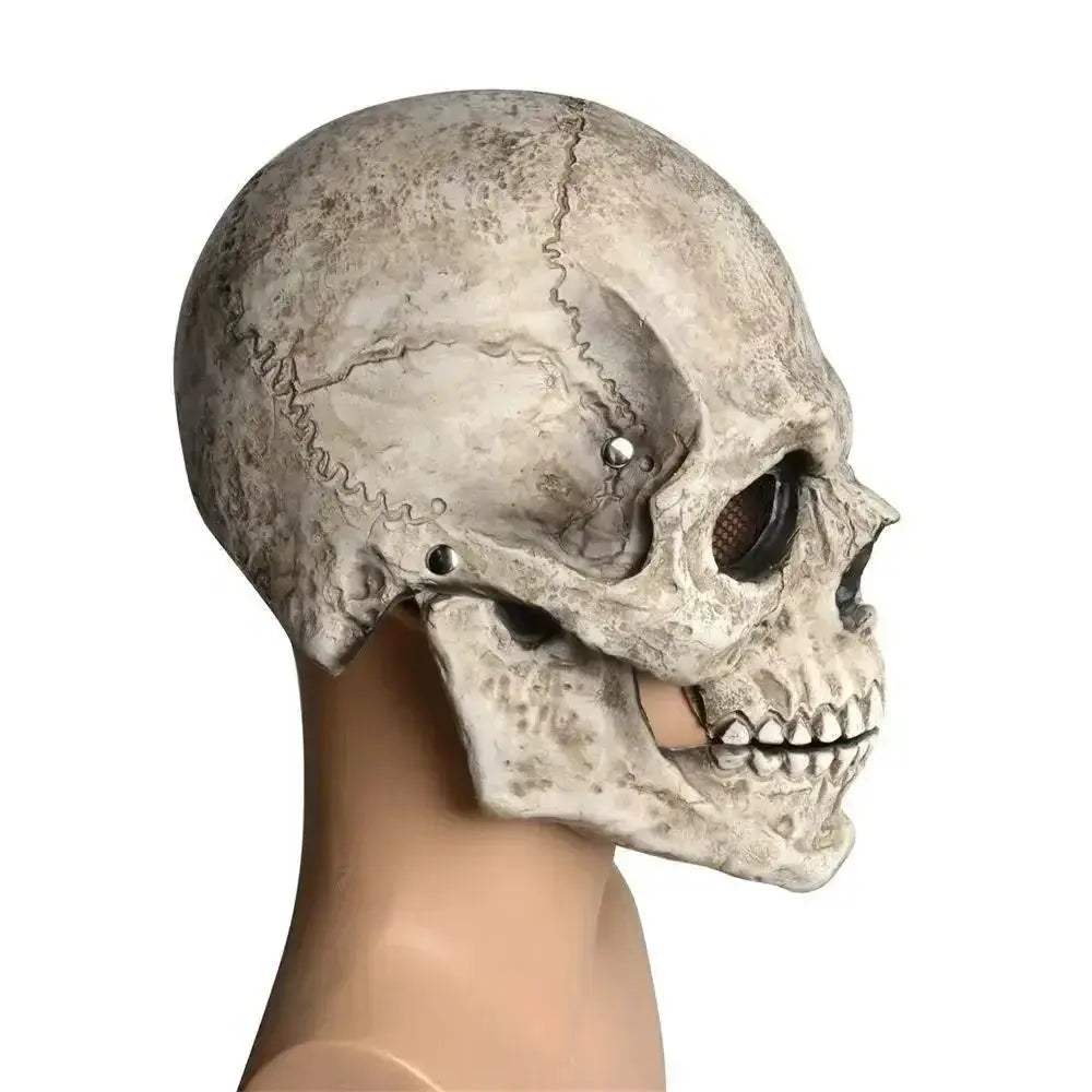 Movable Jaw Skull Mask Durable Latex Full Head Helmet Halloween - ToylandEU