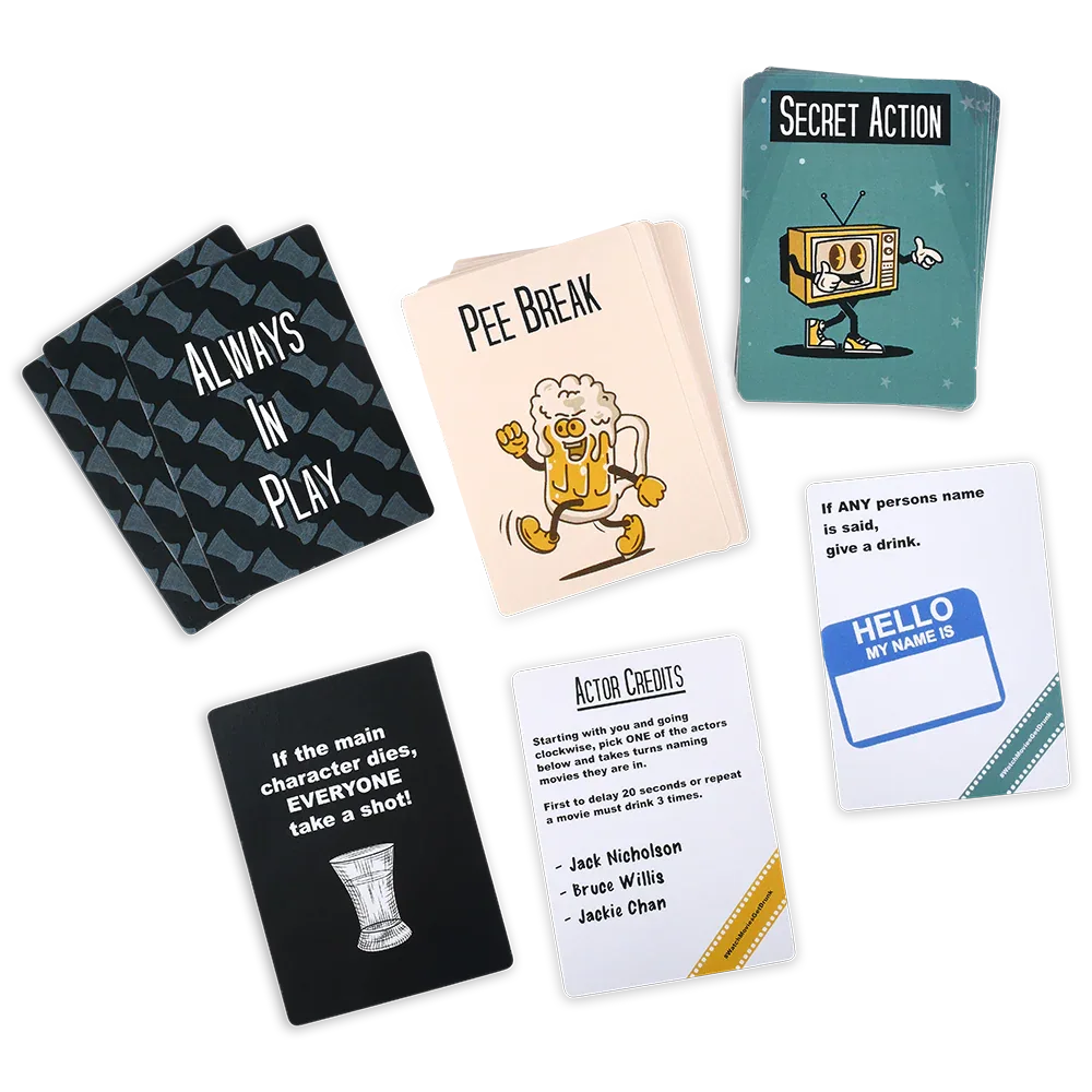 Movie Drinking Game For Watching With Friends Live - Falling Whale Games
