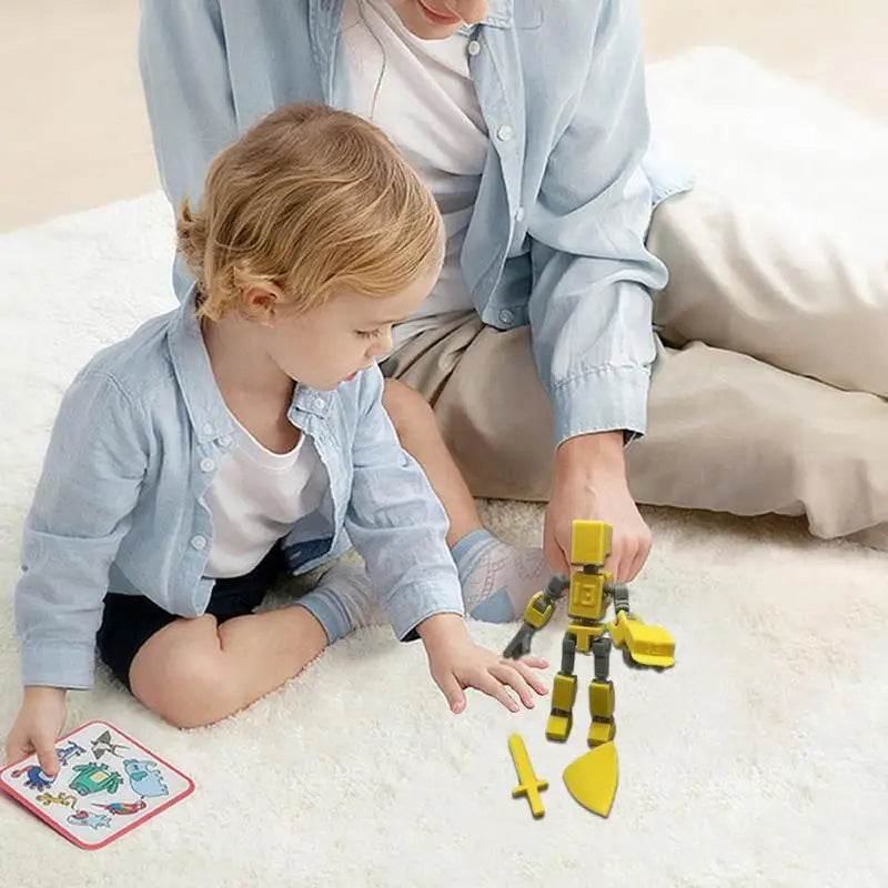 Multi Joint Movable Robot 3D Printed Desk Toy Figure - ToylandEU