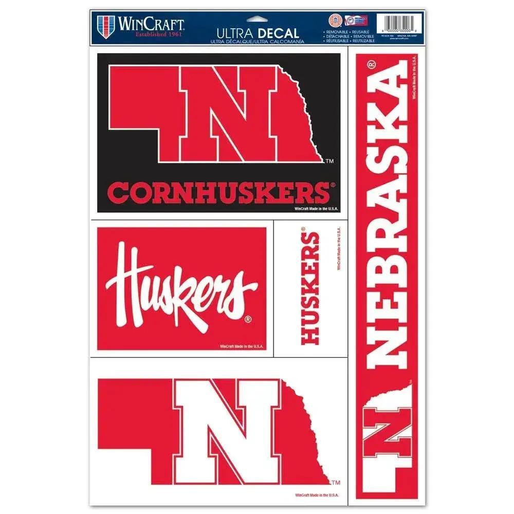  Nebraska Cornhuskers 11x17 Multi Use Decals 5 Piece Set -  ToylandEU™