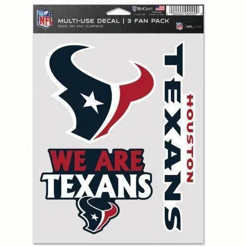 Houston Texans Decal Multi Use 3 Pack Removable Reusable -  ToylandEU™