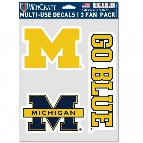  Michigan Wolverines Decal 3 Pack Multi Use Fan by Wincraft -  ToylandEU™