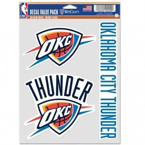  Oklahoma City Thunder Decals 3 Pack Multi Use Fan Decal Set -  ToylandEU™