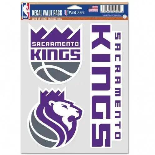  Sacramento Kings Multi Use Fan Decals 3 Pack Removable -  ToylandEU™