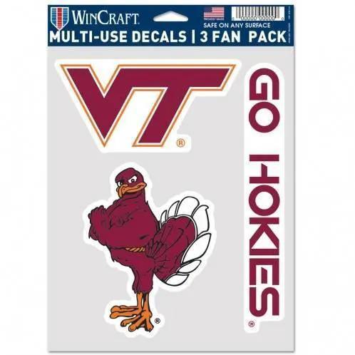  Virginia Tech Hokies 3 Pack Decals Multi Use Indoor Outdoor -  ToylandEU™
