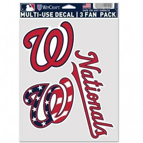  Washington Nationals Decal Set Multi Use Fan 3 Pack Outdoor -  ToylandEU™