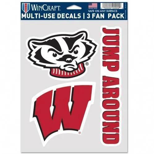 Wisconsin Badgers Decal Multi Use Fan 3 Pack Indoor Outdoor -  ToylandEU™