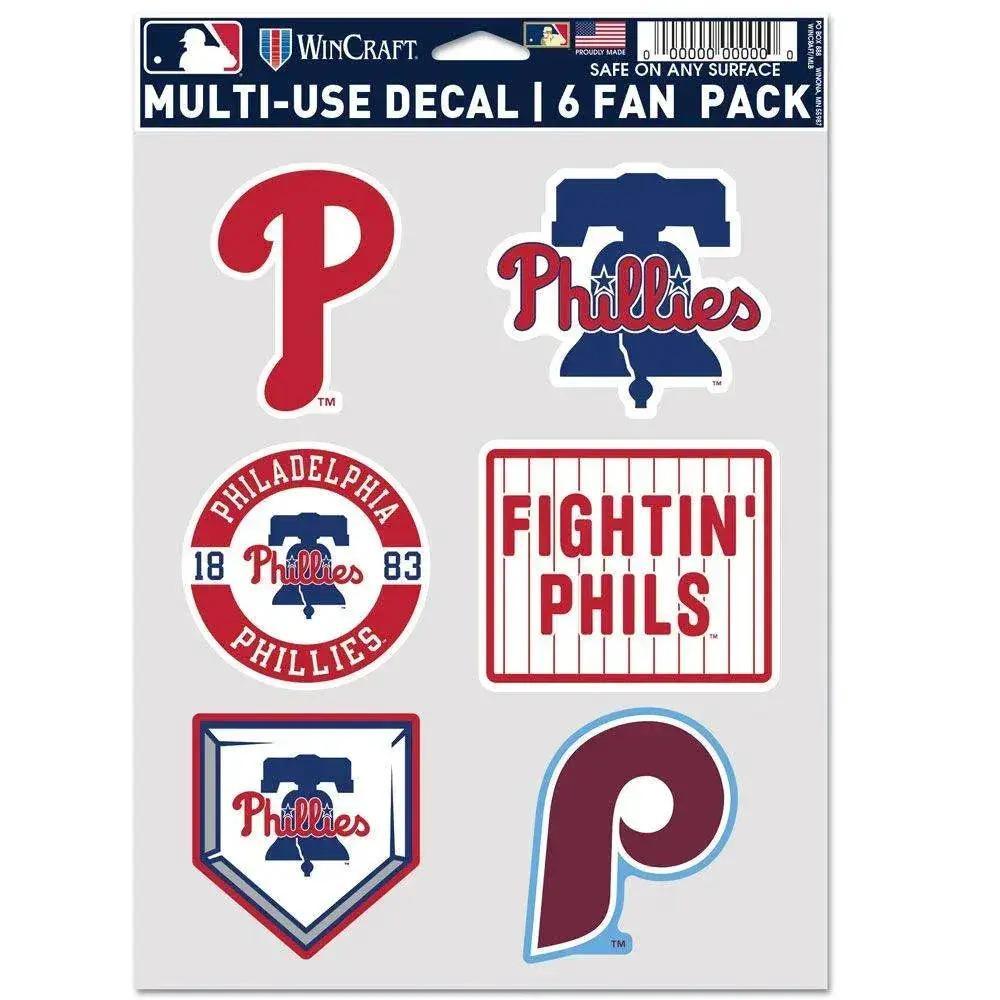  Philadelphia Phillies Decal Multi Use Fan 6 Pack Set -  ToylandEU™