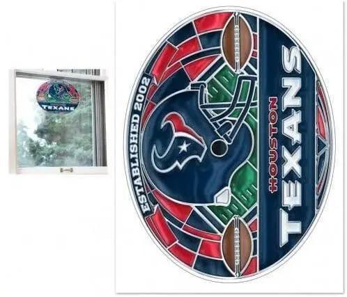  Houston Texans Stained Glass Style 11x17 Decal Multi Use -  ToylandEU™