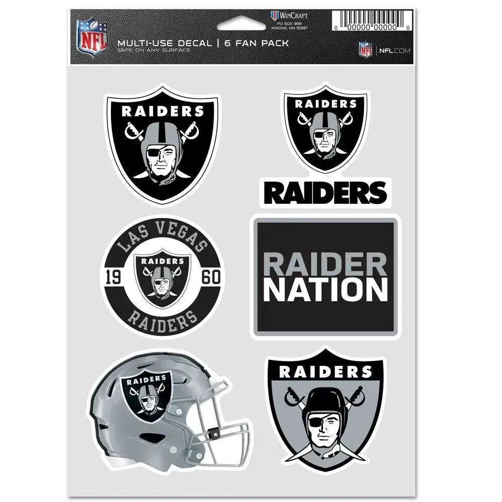  Las Vegas Raiders Decal Multi Use Fan Pack 6 Decals -  ToylandEU™