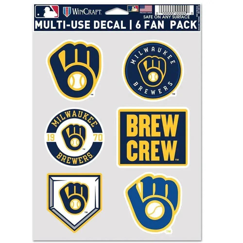  Milwaukee Brewers Multi Use Fan Decal Six Pack Set -  ToylandEU™