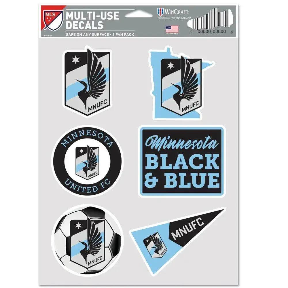  Minnesota United FC Decal Pack Multi Use Six Pack Set -  ToylandEU™