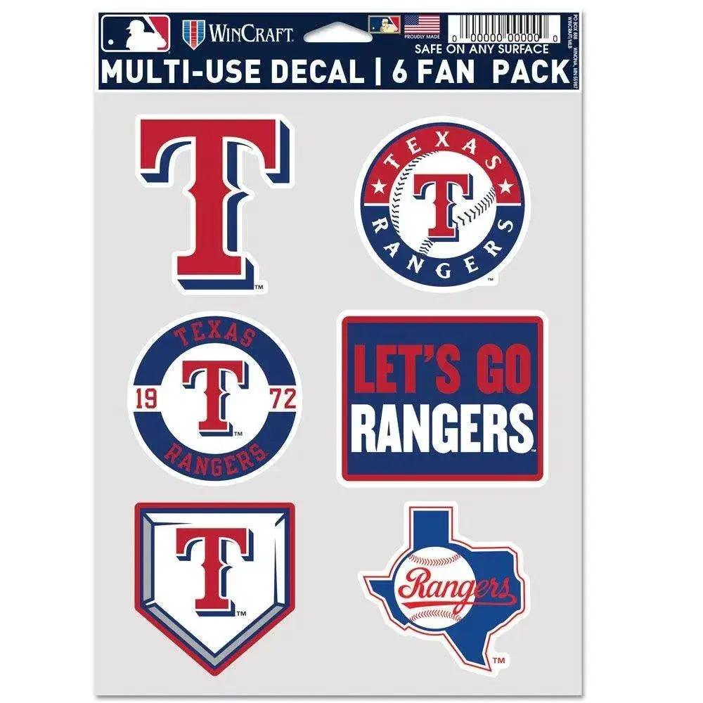  Texas Rangers Decal Set Multi Use Six Pack For Fans -  ToylandEU™