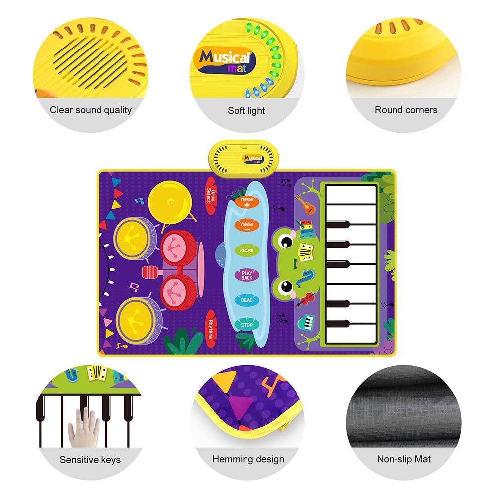 Multifunctional Baby Music Piano & Jazz Drum - Fun Musical Playtime - ToylandEU
