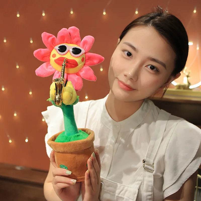 Multilingual Sunflower Plush Toy with 120 Songs - Interactive Singing, Dancing & Recording Fun - ToylandEU