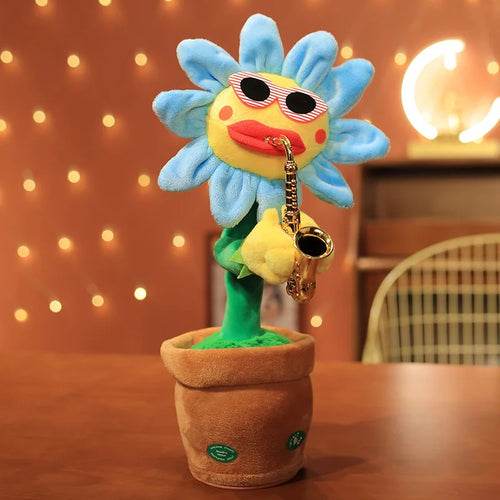 Multilingual Sunflower Plush Toy with 120 Songs - Interactive Singing, Dancing & Recording Fun - ToylandEU