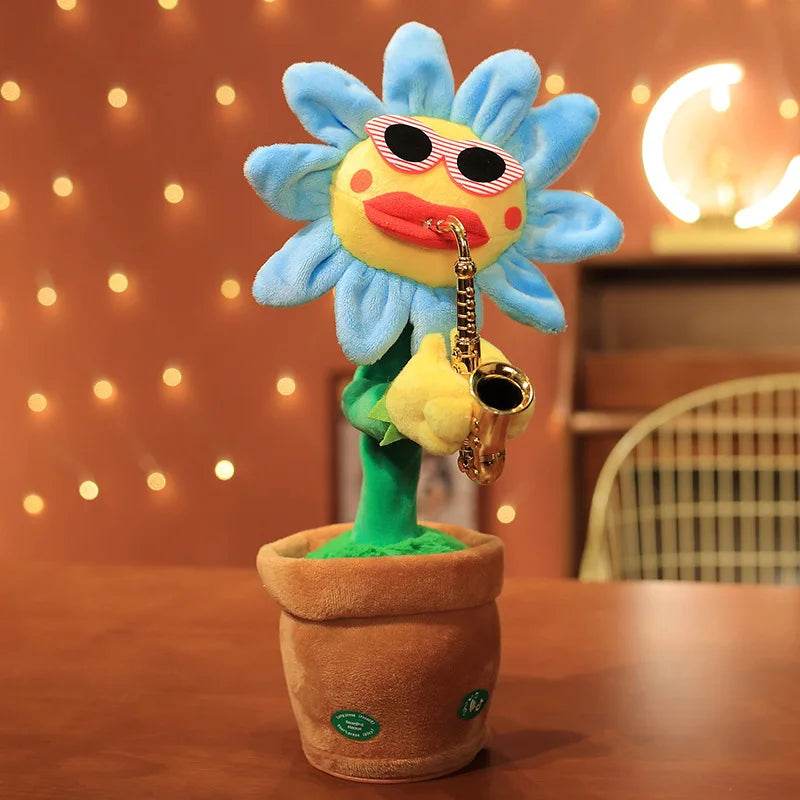 Multilingual Sunflower Plush Toy with 120 Songs - Interactive Singing, Dancing & Recording Fun - ToylandEU