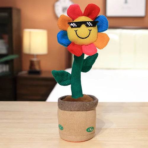 Multilingual Sunflower Plush Toy with 120 Songs - Interactive Singing, Dancing & Recording Fun - ToylandEU